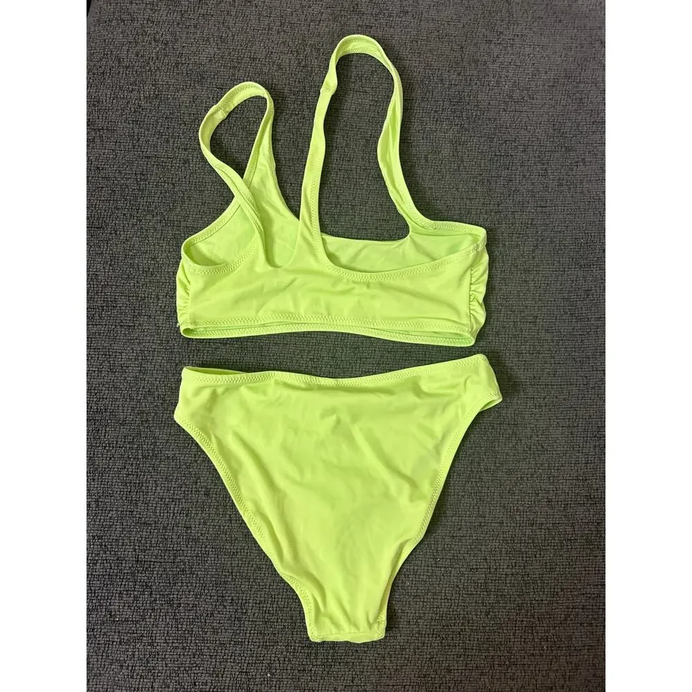 Solid & Striped The Brody Asymmetric Bikini Set size M in Pistachio NWT